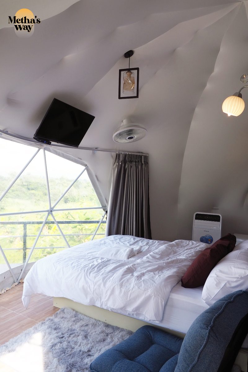 วิวภูเขาจากภายในโดม